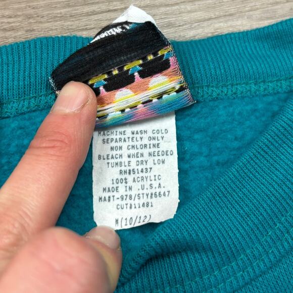 Vintage Thank Goodness For Kids TGFK Don't Have an Attitude Sweatshirt Medium - Picture 5 of 9